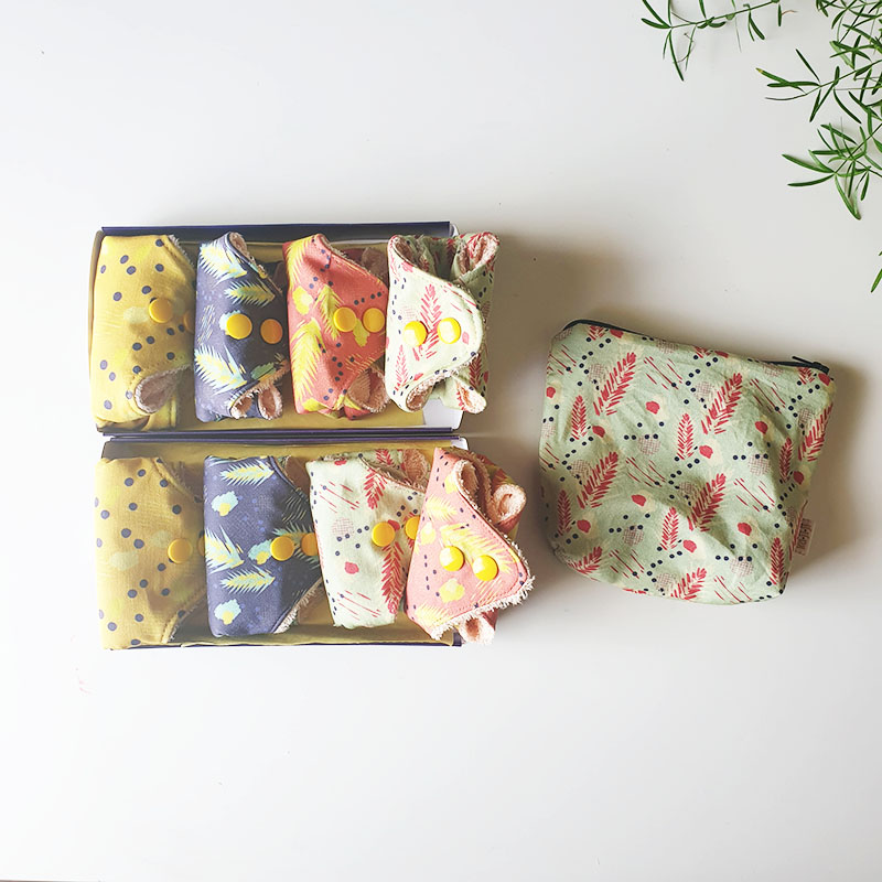 kit de serviettes hygiéniques lavables made in france