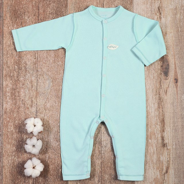 Packshot du pyjama bleu lagon en coton bio