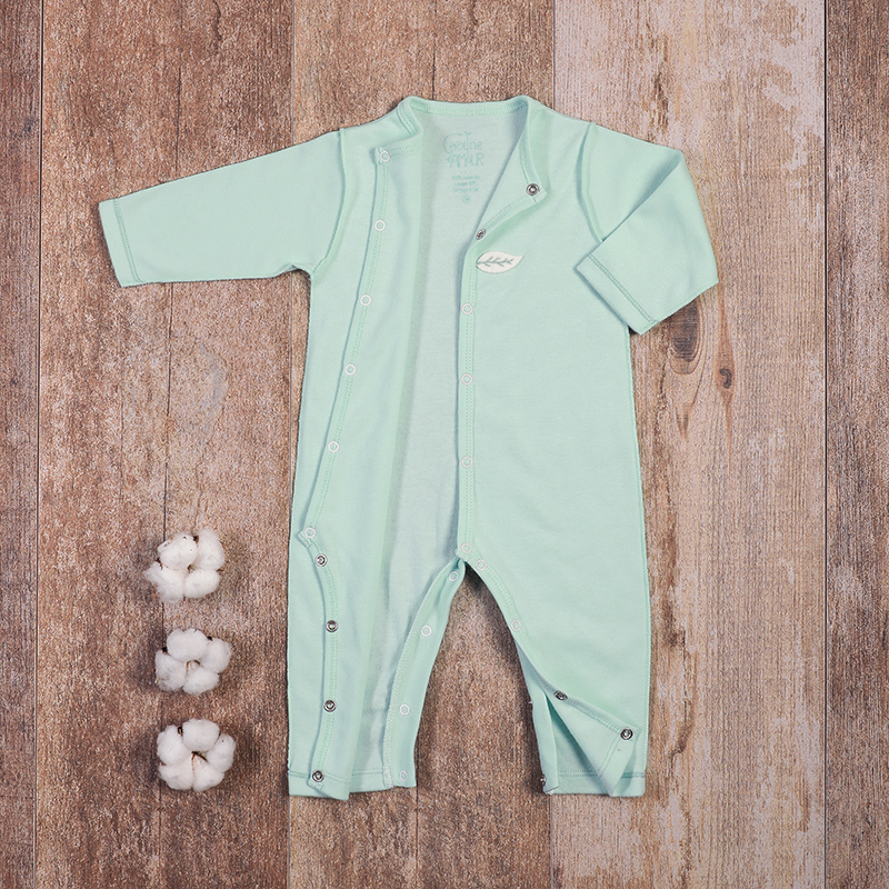 Packshot du pyjama bleu lagon en coton bio