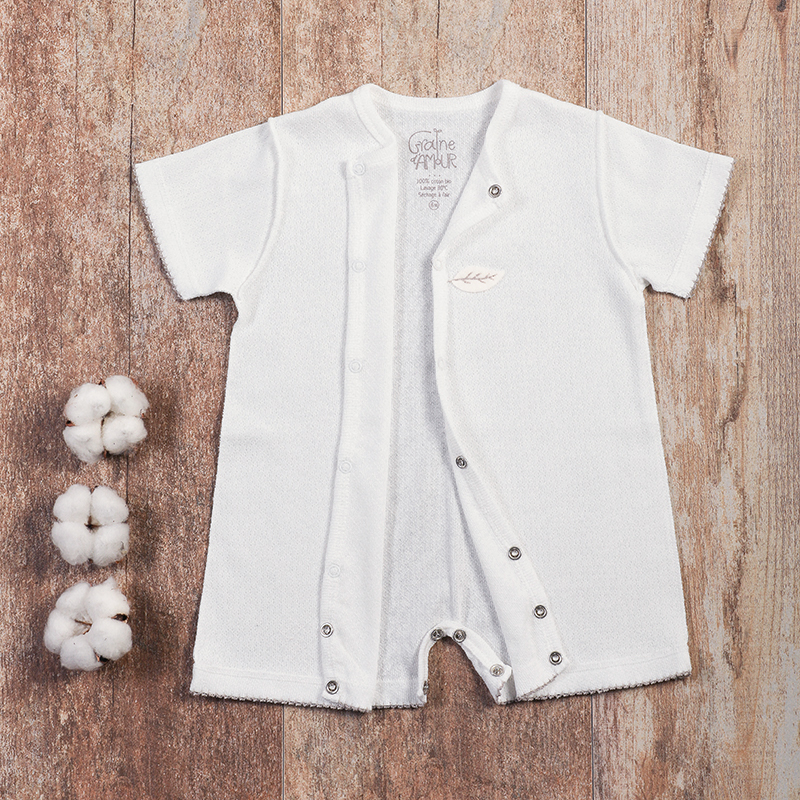 Packshot du combishort en maille ajourée en coton bio