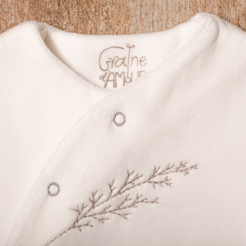 Packshot du pyjama velours en coton bio zoom