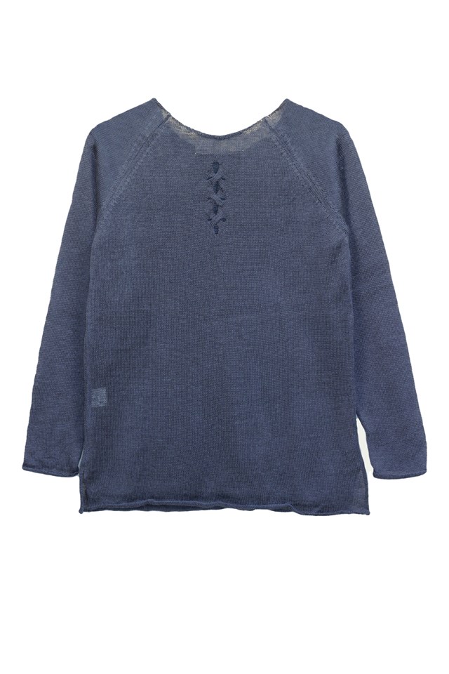 Pull Oseille col bateau 100% lin   - ficelle 11