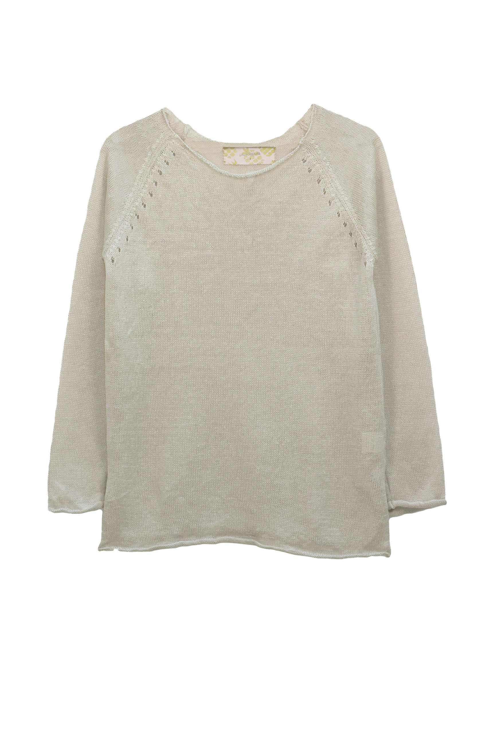 Pull Oseille col bateau 100% lin   - Vert Jungle 8