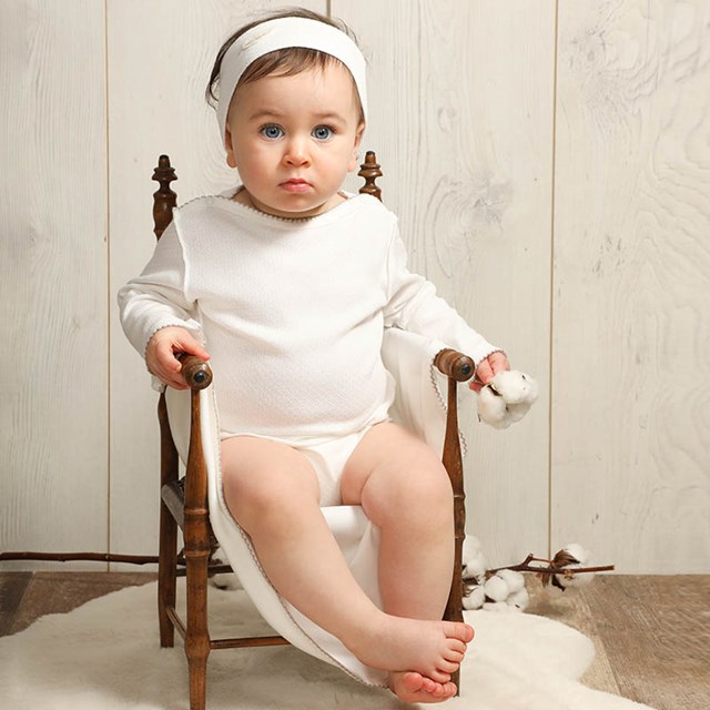 Body maille ajourée manches longues en coton bio 4