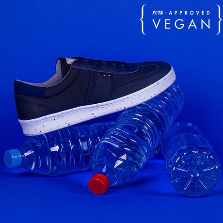 ME.LAND Baskets VIVACE Noir et Marine 100% recyclée et végane Profil