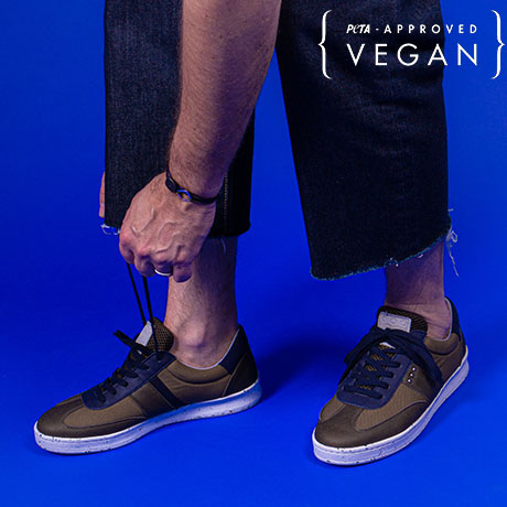 Baskets VIVACE Kaki et Marine 100% recyclée et végane Porter Homme