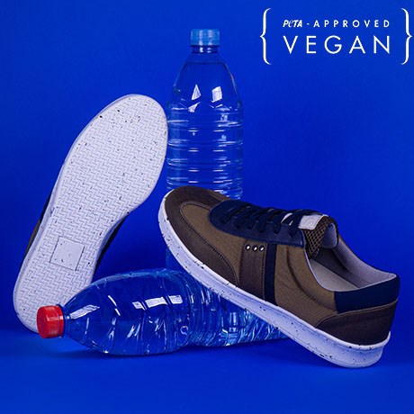 Baskets VIVACE Kaki et Marine 100% recyclée et végane Semelle