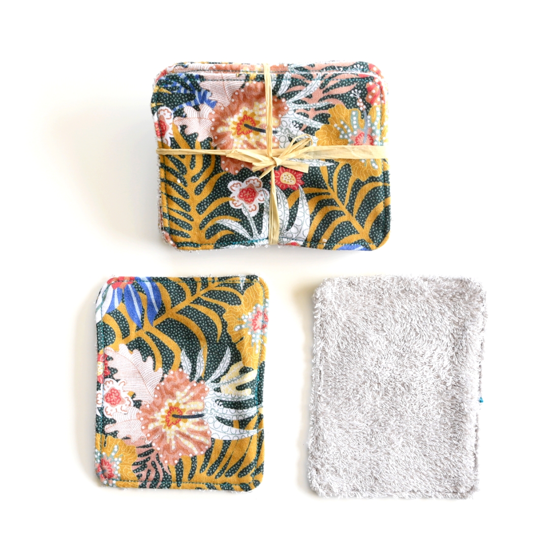 Lingettes nettoyantes réutilisables Zéro déchet tissus bio 4