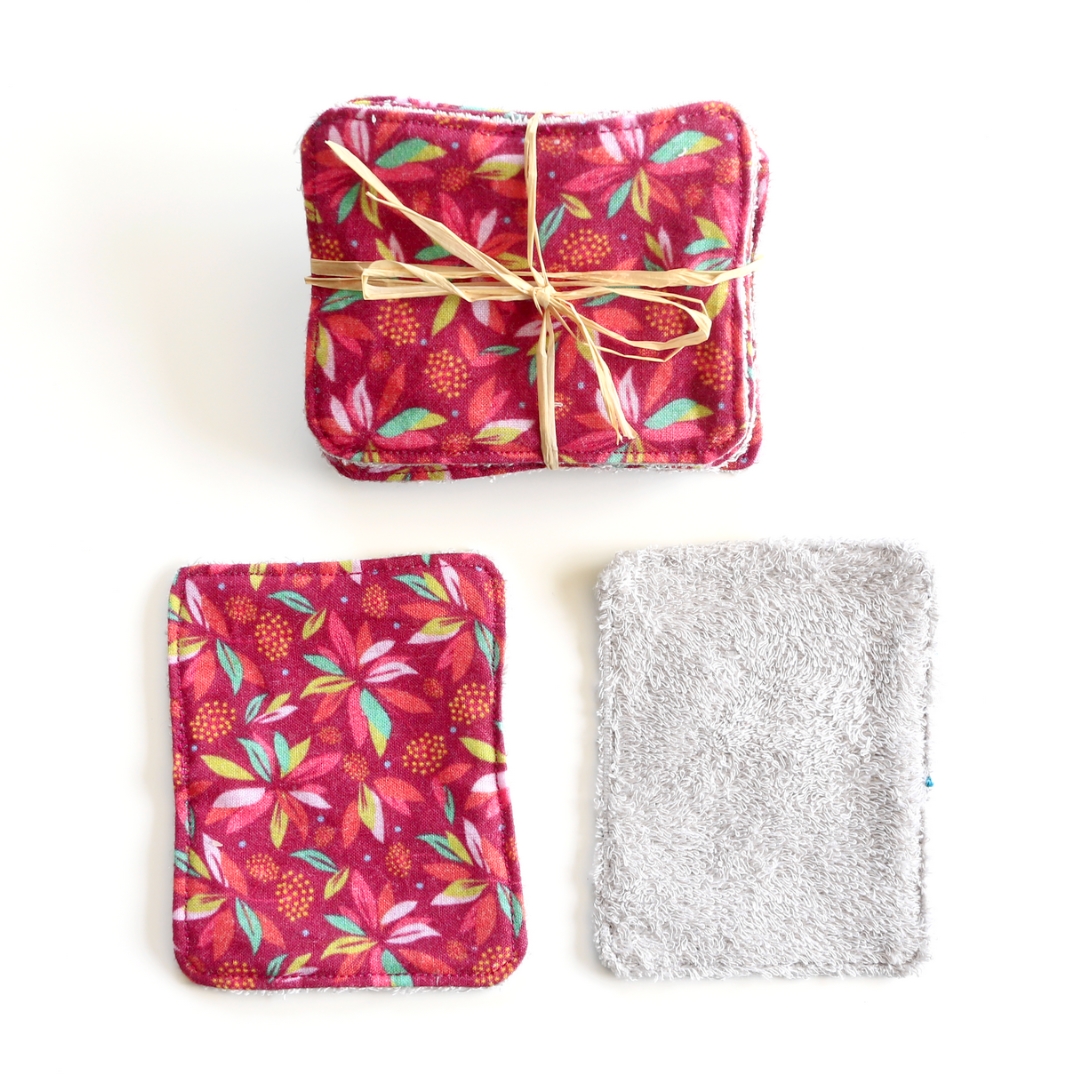 Lingettes nettoyantes réutilisables Zéro déchet tissus bio 6