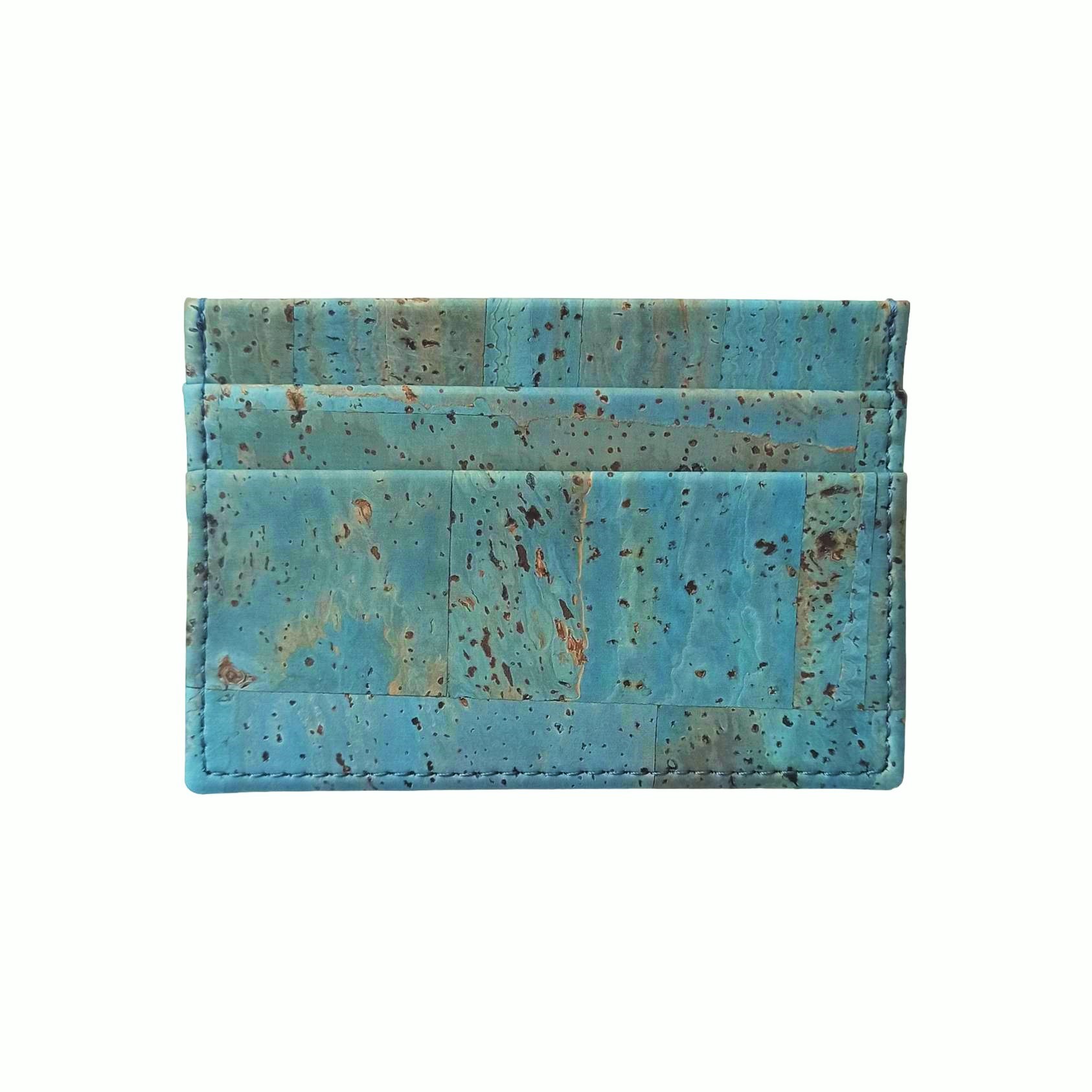 Porte-cartes en liège vert de bleu, vegan et éco-friendly 11