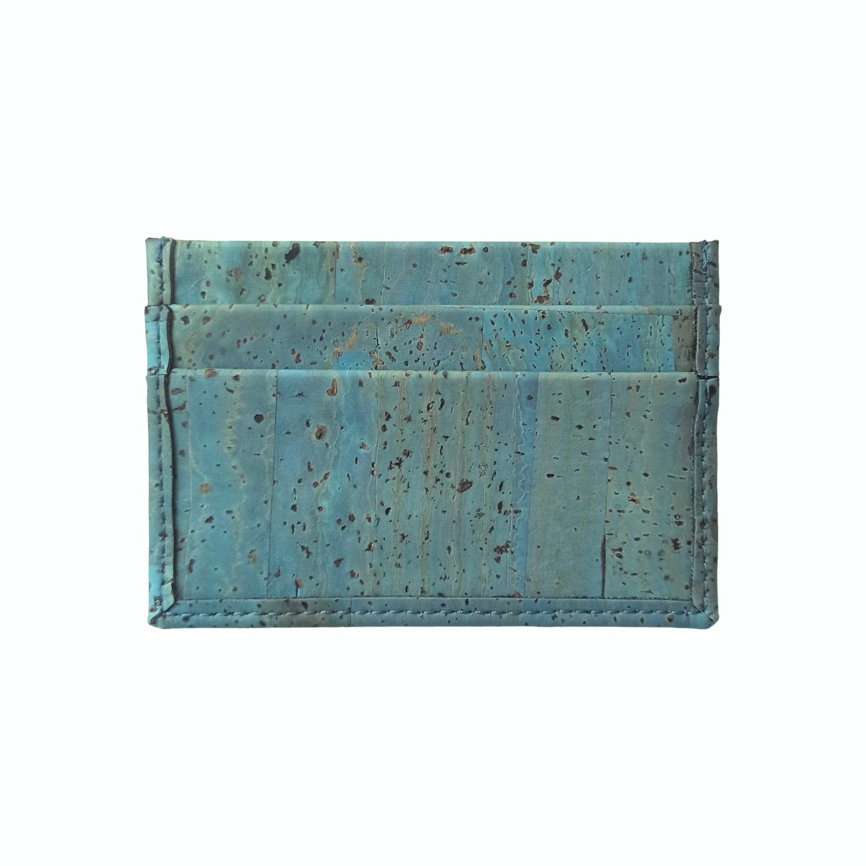 Porte-cartes en liège vert de bleu, vegan et éco-friendly 12