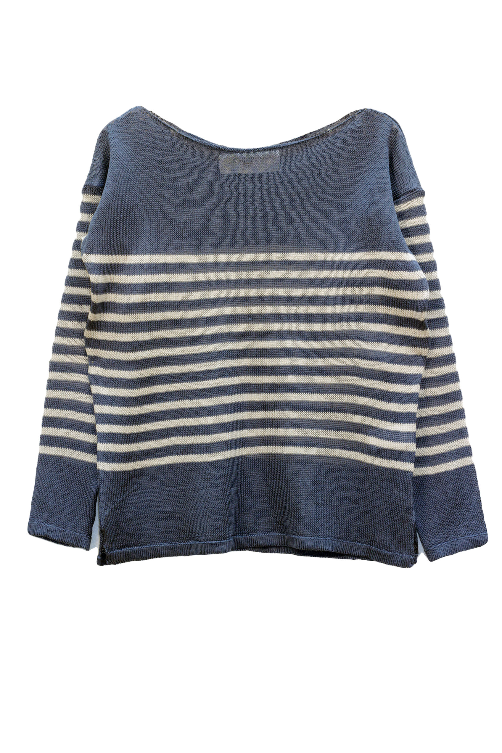 Marinière col bateau 100% lin - Lin/vert 13