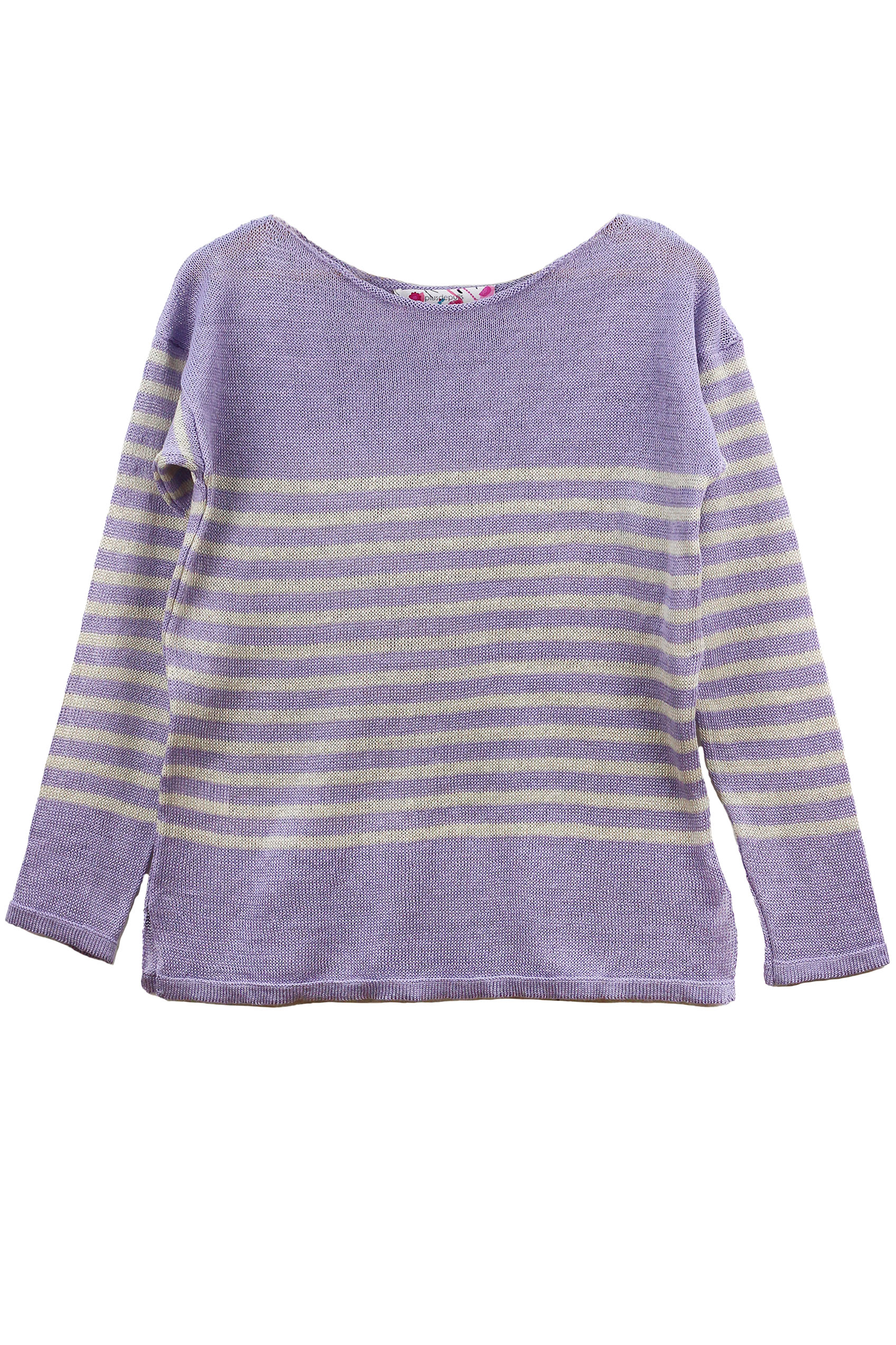 Marinière col bateau 100% lin - BLEU NUIT/LIN 4