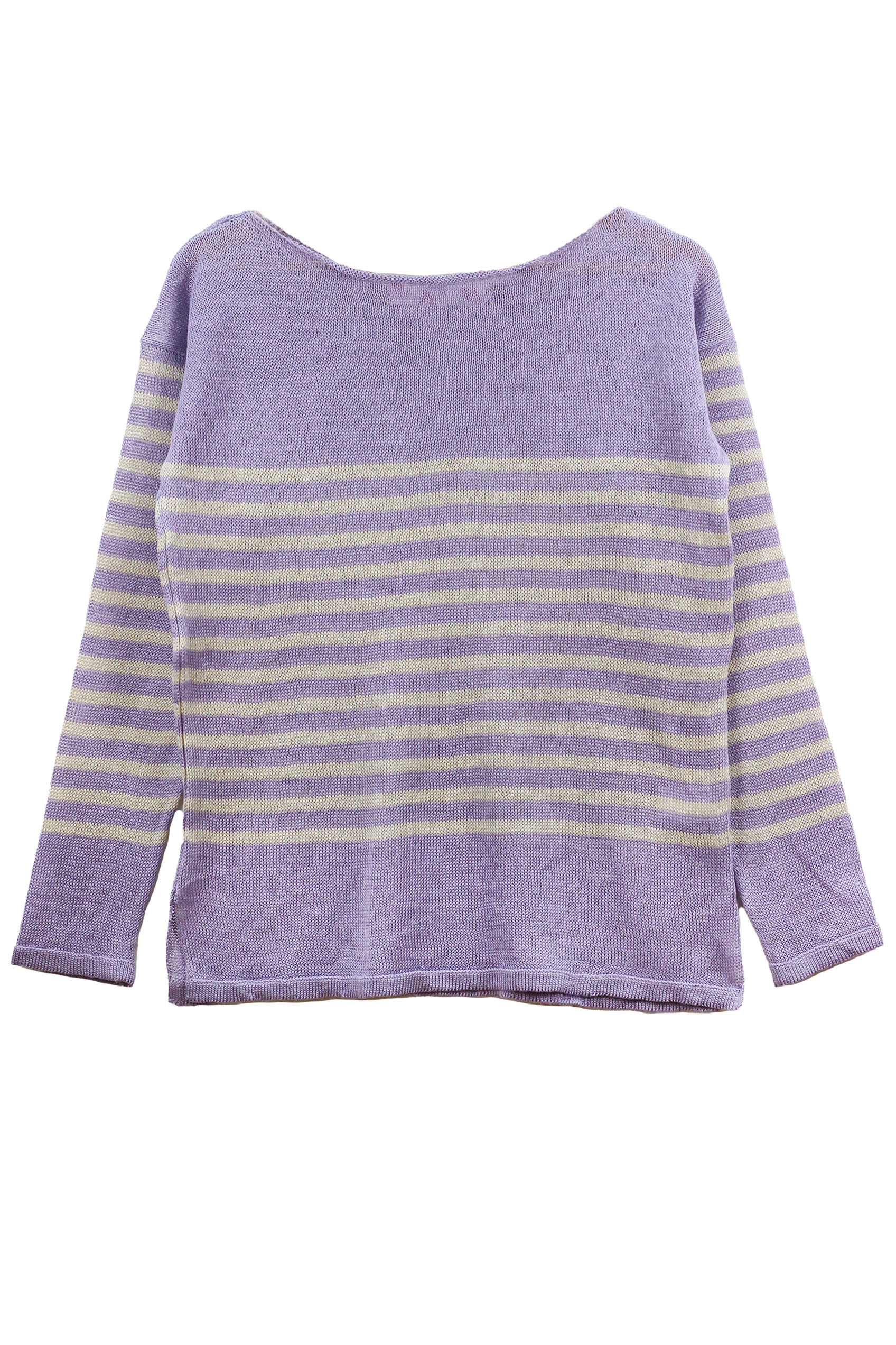 Marinière col bateau 100% lin - BLEU NUIT/LIN 5