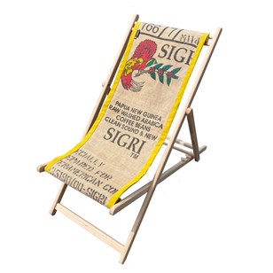 Chilienne Toile de Jute recyclée et tissu Jaune