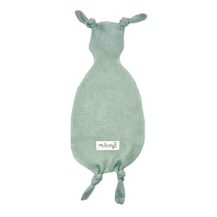 Doudou Plat en lin vert argile