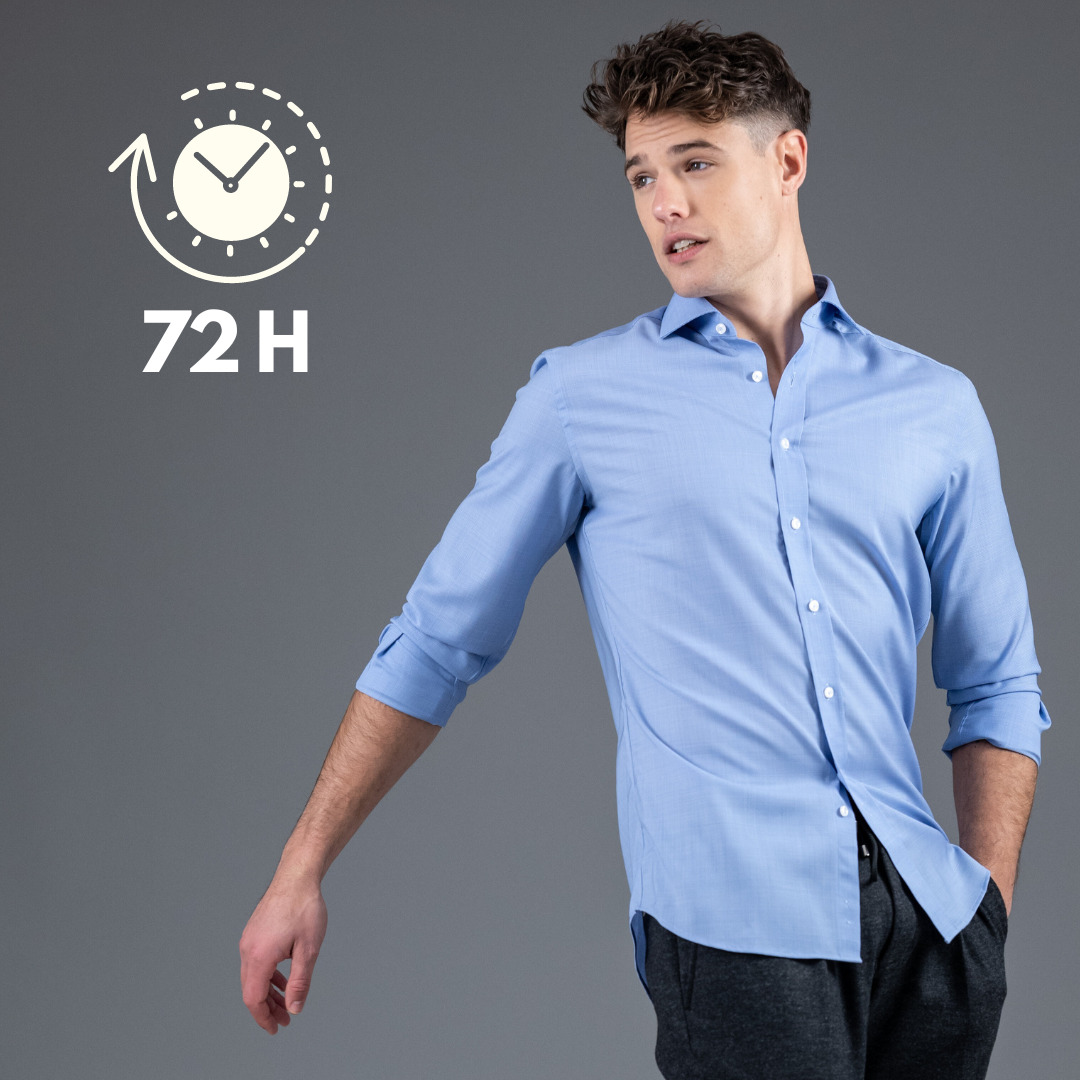 chemise 72 heures Biella vichy 100% merinos