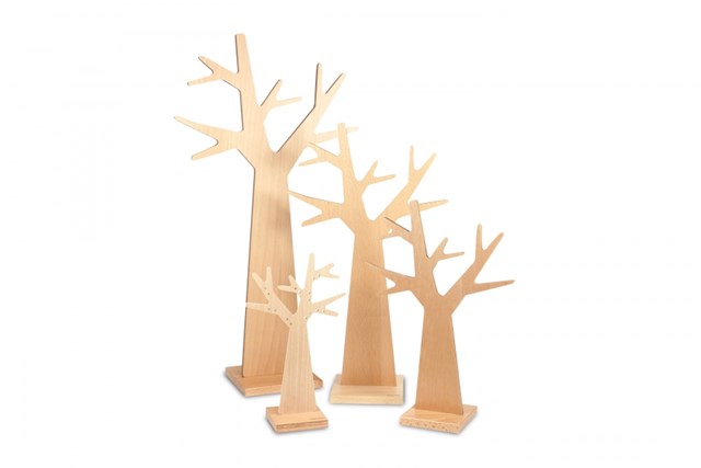 Arbre à bijoux en bois de hêtre fabriqué en France
