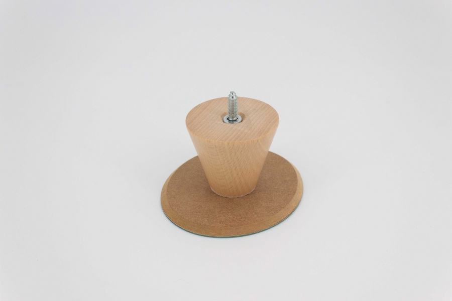 Patère miroir en bois de hêtre fabriqué en France