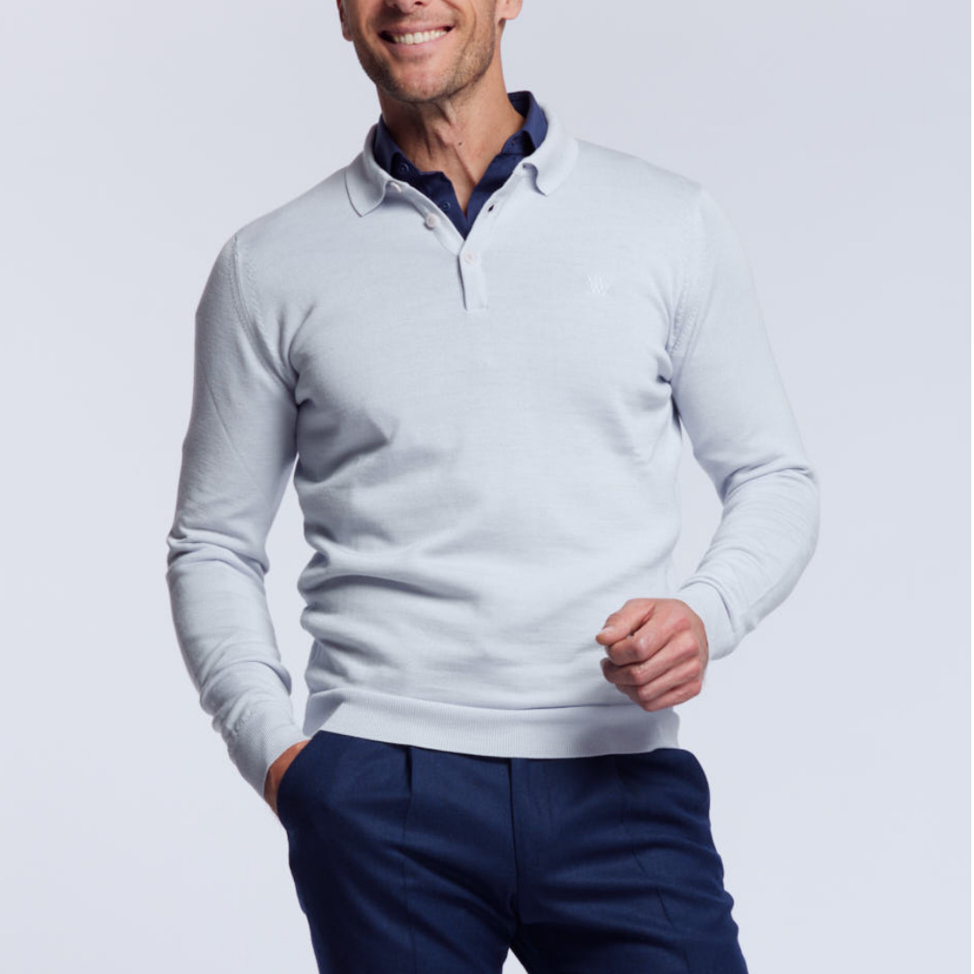 chemise Biella thermorégulante en laine merinos bleu de minuit Wolbe