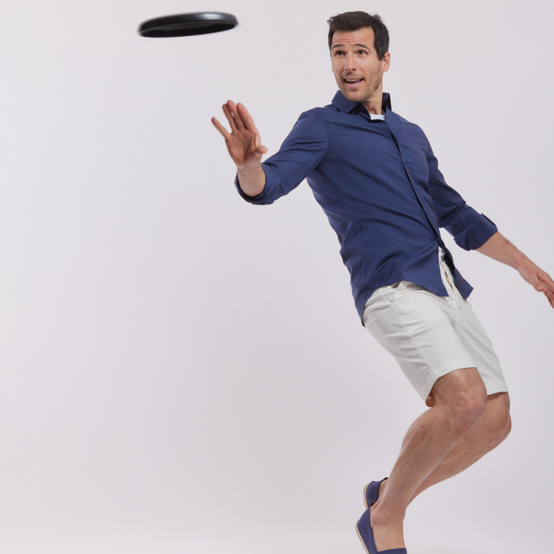 chemise Biella thermorégulante en laine merinos bleu de minuit Wolbe