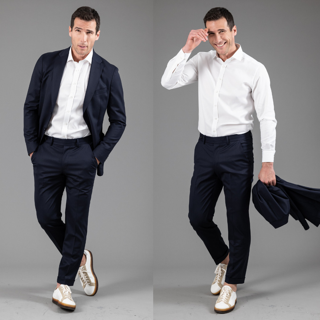 chemise blanche anti transpirante Serenity en Tencel® et polyester recyclé