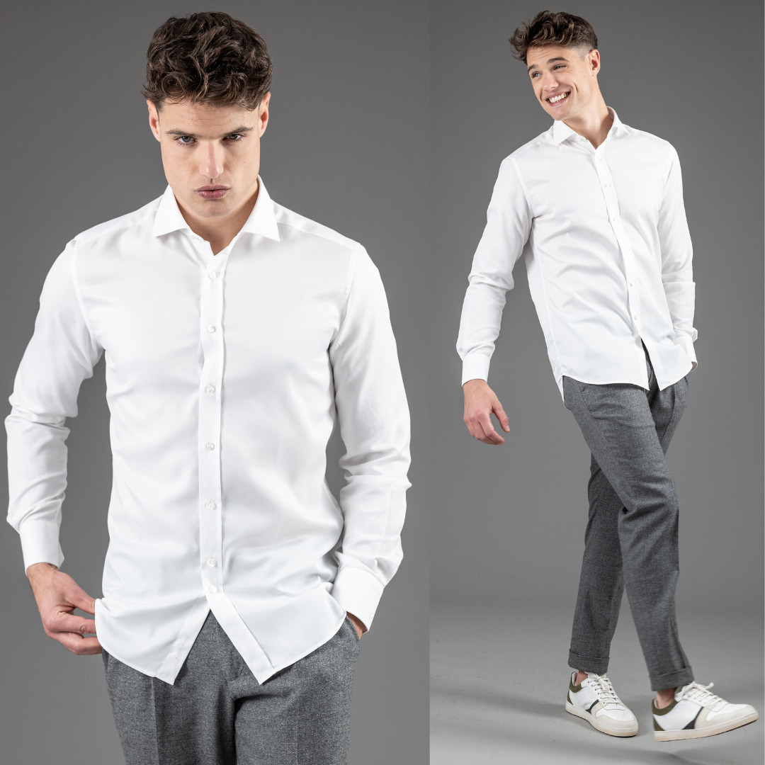 chemise blanche anti transpirante Serenity en Tencel® et polyester recyclé