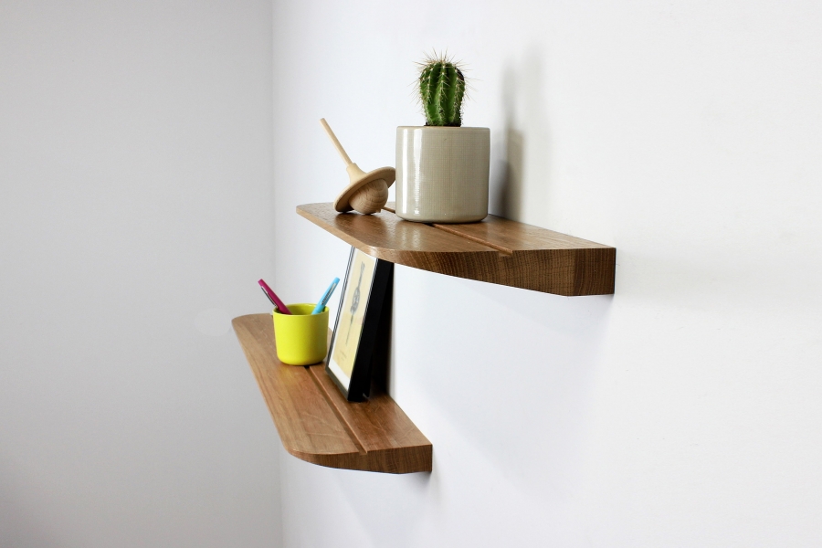 Étagère en bois de chêne fabriquée en France