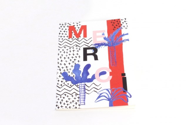 Carte postale double en papier recyclé fabriquée en France
