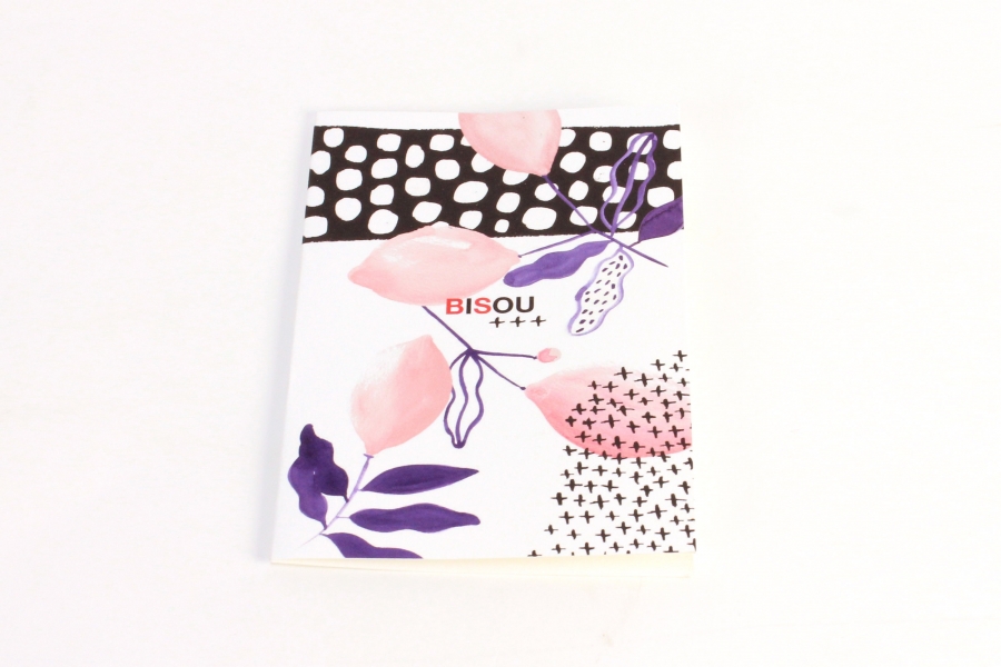 Carte postale double en papier recyclé made in France