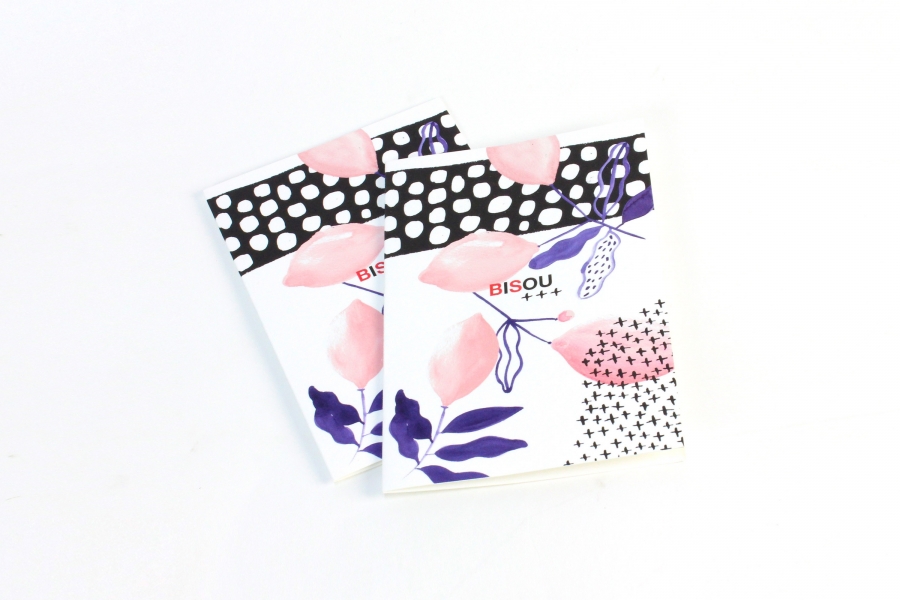 Carte postale double en papier recyclé made in France