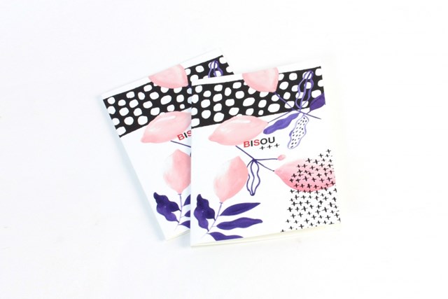 Carte postale double en papier recyclé made in France