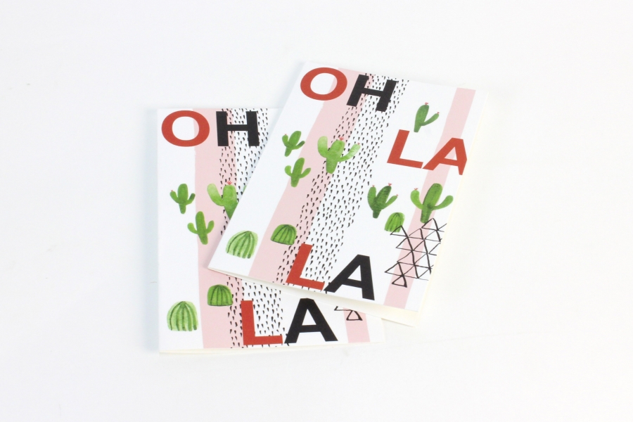 Carte postale double et enveloppe en papier recyclé fabriquées en France