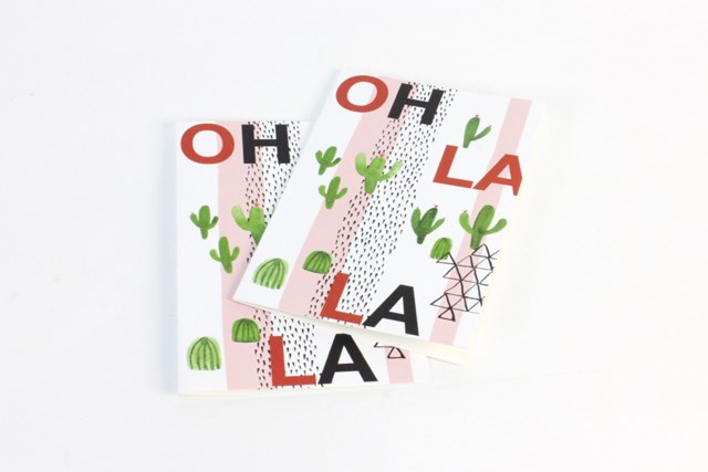 Carte postale double et enveloppe en papier recyclé fabriquées en France