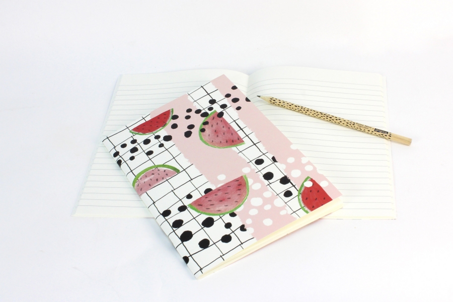 Cahier A5 en papier recyclé réalisé en France