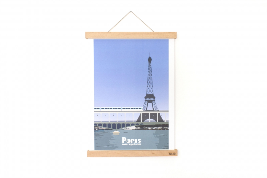 Porte-affiche en bois de hêtre fabriqué en France