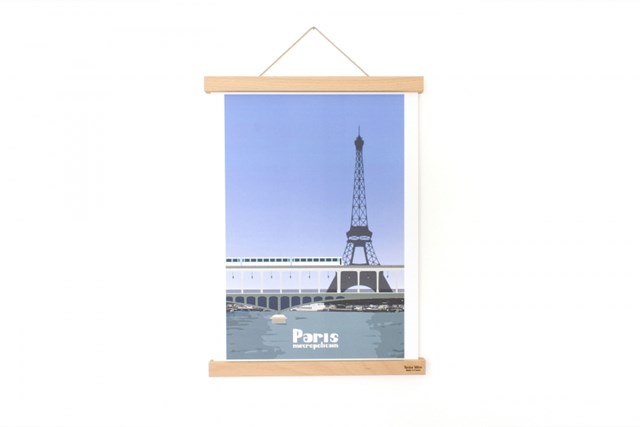 Porte-affiche en bois de hêtre fabriqué en France