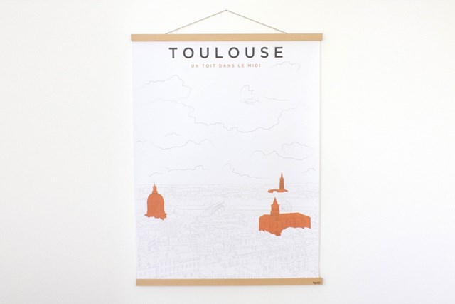 Porte-affiche en bois de hêtre fabriqué en France