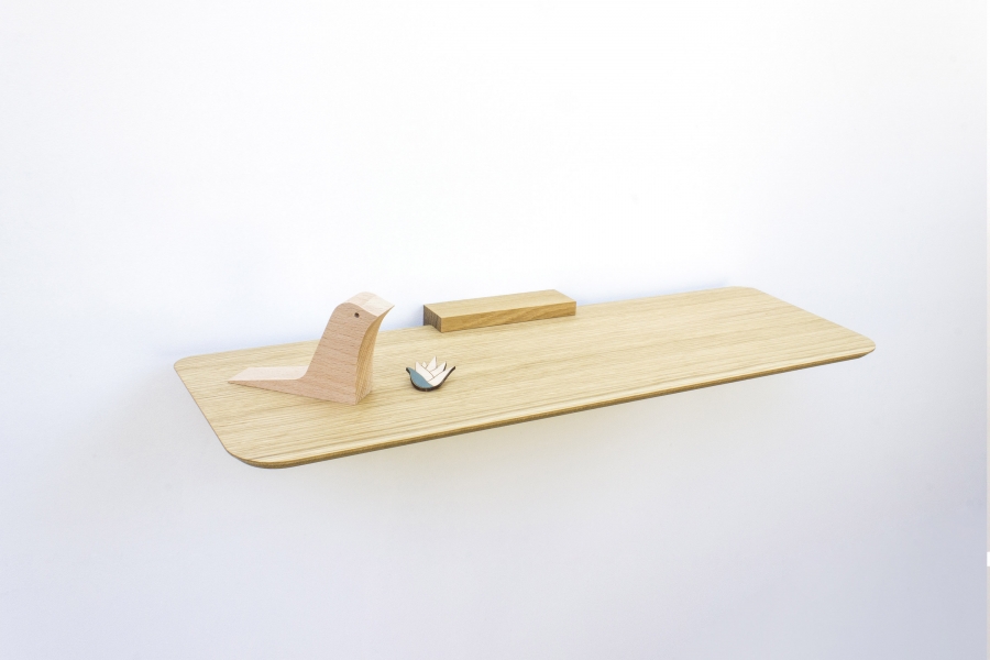 Etagère en MDF plaqué chêne fabriquée en France