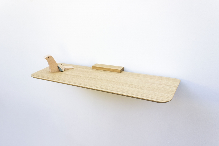 Etagère en MDF plaqué chêne fabriquée en France