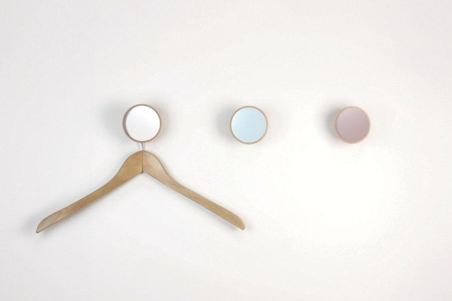 Patère bois de hêtre tourné et stratifié fabriquée en France