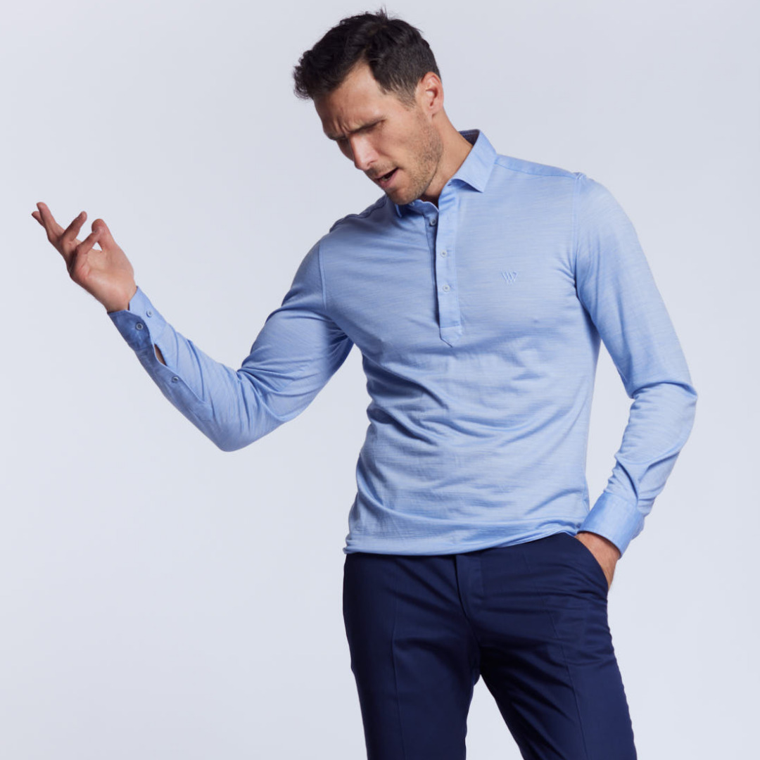 poloshirt 72 heures Balthazar en laine merinos superfine