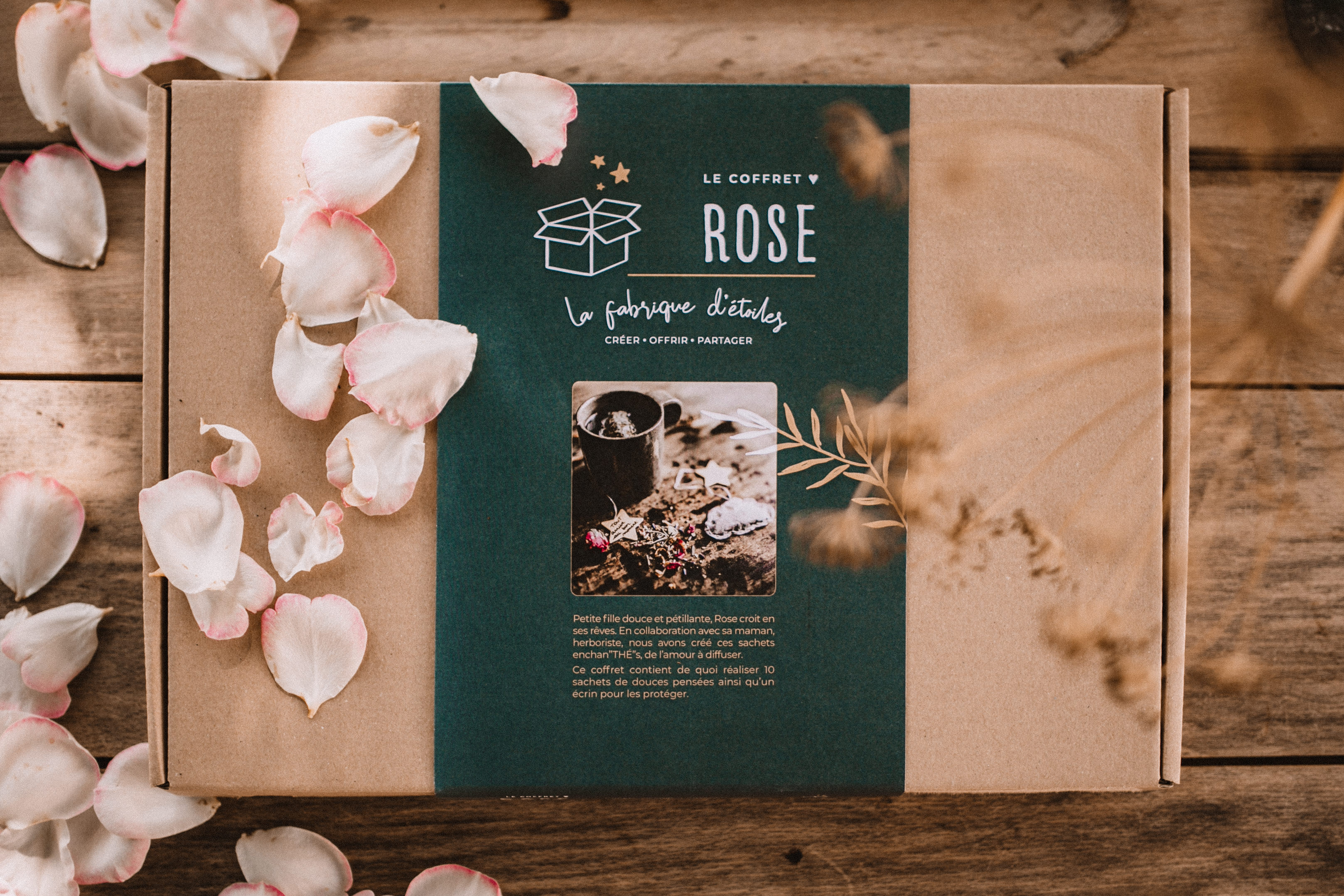 Coffret DIY Rose - Créez vos sachets de tisane poétiques et personnalisés 2