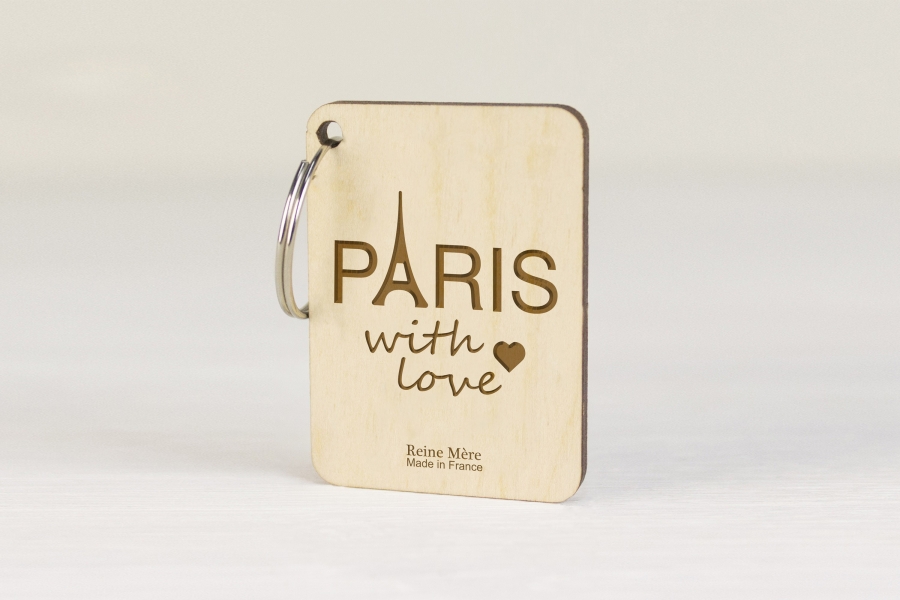 Porte-clés en bois de bouleau multiplis made in France