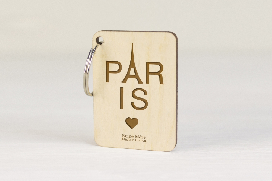 Porte-clés en bois de bouleau multiplis made in France