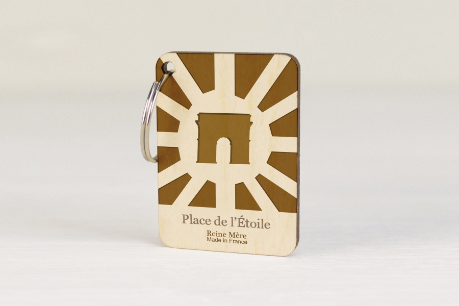 Porte-clés en bois de bouleau multiplis made in France