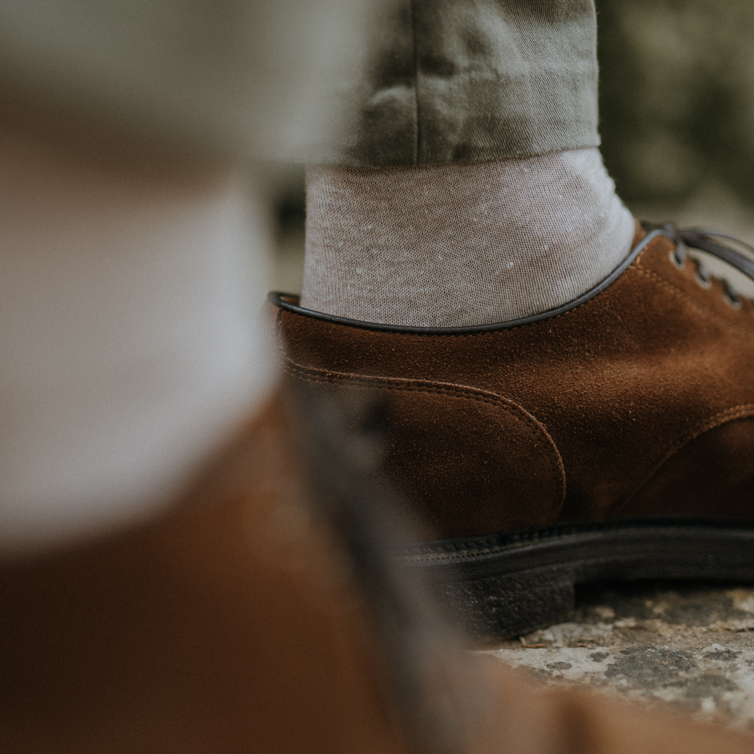 Chaussettes lin coton beige