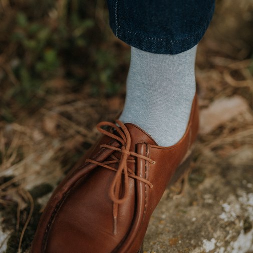 Chaussettes lin & coton bleu ciel