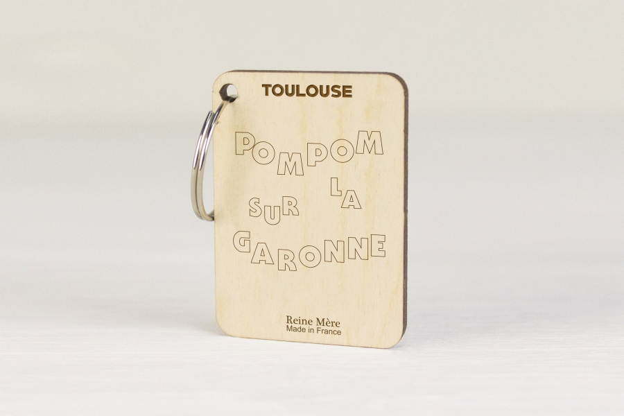 Porte-clés en bois de bouleau fabriqué en France