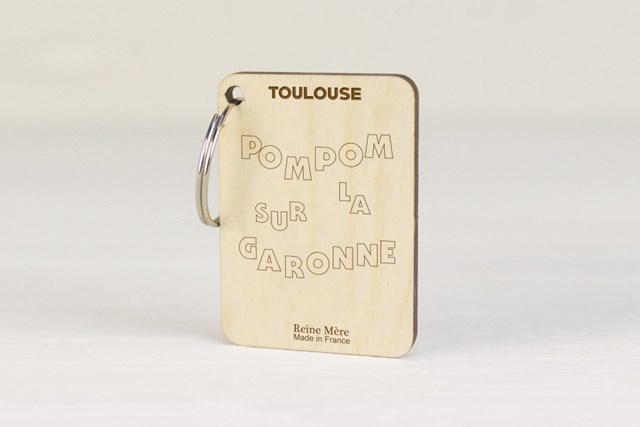 Porte-clés en bois de bouleau fabriqué en France